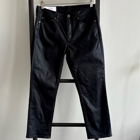 GAP Black Coated Vintage Slim Mid Rise 29 / 8P – Stretch Zip-Up Ankle Jeans - Picture 1 of 3